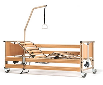 łóżko rehabilitacyjne luna club drewniane, sterowane pilotem