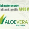 materiał z ekstraktami z roślin aloe vera