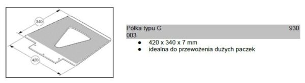 Półka G do wózka MODULKAR
