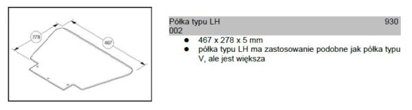 Półka LH do wózka MODULKAR
