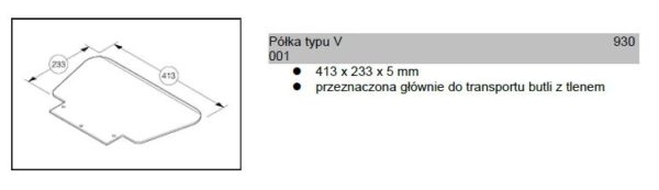 Półka V do wózka MODULKAR