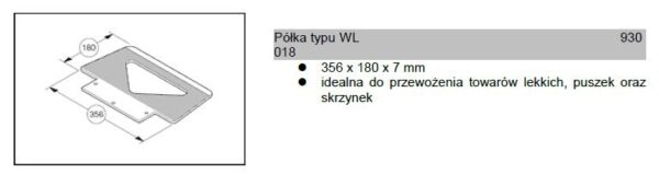 Półka WL do wózka MODULKAR