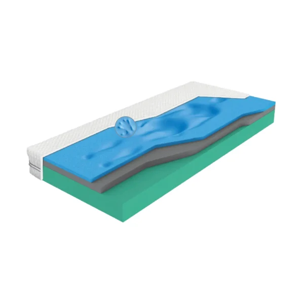 Materac termoelastyczny Materasso Aqua Sleep 22 cm z pianką AQUA SLEEP i pokrowcem Silk Touch